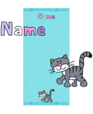 Grosses Baby-Badtuch mit Namen und Motiv