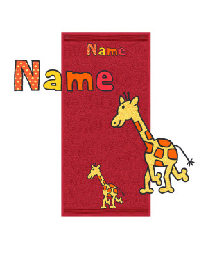 Kleines Baby-Badtuch mit Name und Motiv