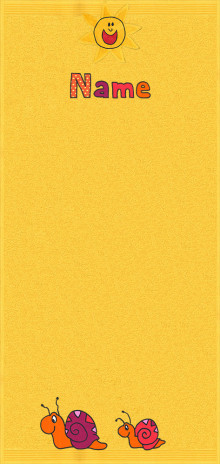 Rasende Schnecken auf gelb