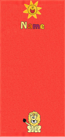 Löwe Shumba auf rot