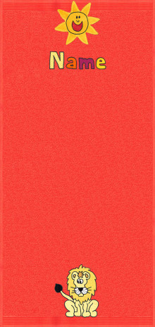 Löwe Shumba auf rot