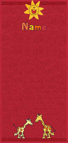 Langhals Giraffen auf bordeaux