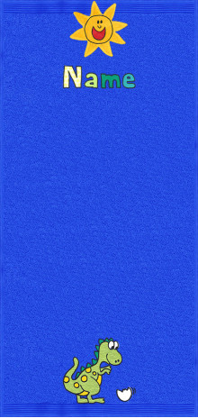 Dino auf königsblau