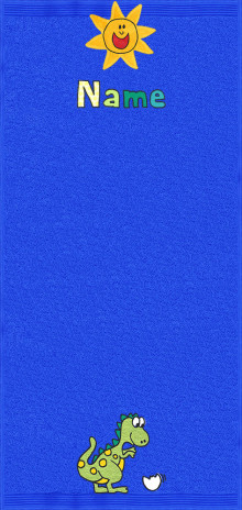 Dino auf königsblau