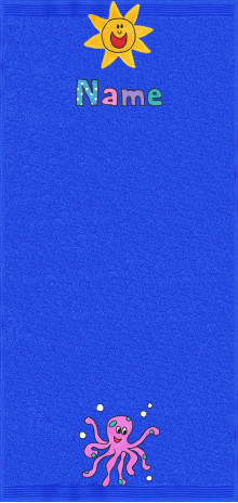 Tanzender Tintenfisch auf königsblau