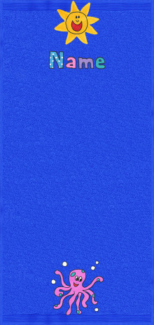 Tanzender Tintenfisch auf königsblau