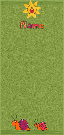 Rasende Schnecken auf moosgrün