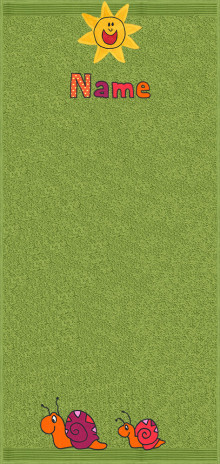 Rasende Schnecken auf moosgrün