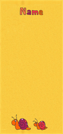 Rasende Schnecken auf gelb