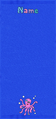 Tanzender Tintenfisch auf königsblau