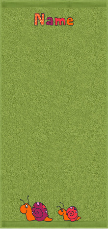 Rasende Schnecken auf moosgrün