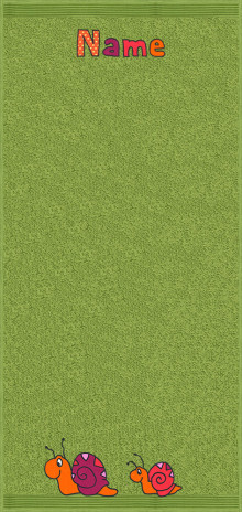 Rasende Schnecken auf moosgrün