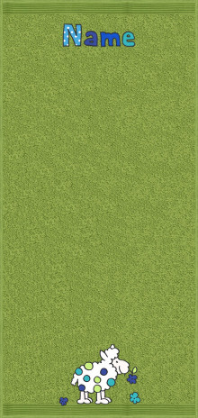 Wolliges Schaf auf moosgrün