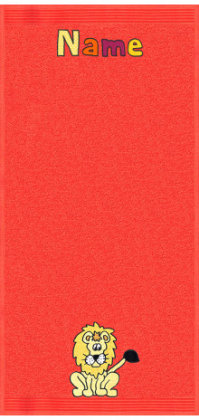 Löwe Shumba auf rot