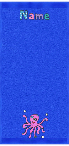 Tanzender Tintenfisch auf königsblau