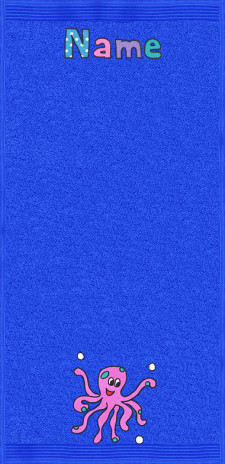 Tanzender Tintenfisch auf königsblau