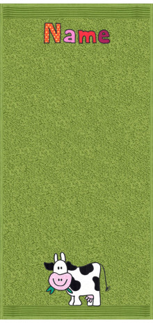 Tiere auf der Weide auf moosgrün