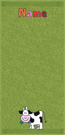 Tiere auf der Weide auf moosgrün