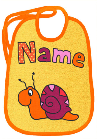 Rasende Schnecke auf gelb