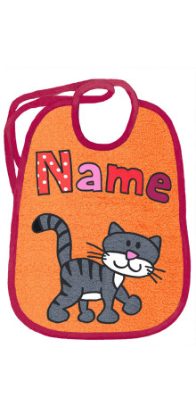 Katze Schnurrli auf orange