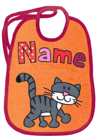 Katze Schnurrli auf orange