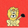 Löwe Shumba auf rot